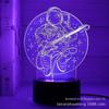 Luminária de mesa criativa transfronteiriça rachada brilhante luz noturna 3D atacado novo astronauta quarto infantil lâmpada de cabeceira LED