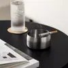 Direto da fábrica aço inoxidável espessado à prova de vento tipo tambor novo cinzeiro lan house ktv restaurante presente publicitário logo