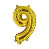 Balões de Folha de Alumínio 16 polegadas Versão Americana Dourada Letras Inglesas A-Z Números 0-9 Banner de Festa de Aniversário Decoração Atacado