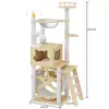 Marco de escalada para gatos de madera maciza, nido para gatos, rascador de cuerda de papel kraft, marco de escalada para juguetes de gato, marco de escalada para gatos de múltiples niveles