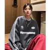 Moletom de Nicho Estilo Americano para Casal, Dropshipping para Mulheres, Novo Estilo Primavera e Outono 2026, Gola Redonda, Caimento Solto, Jaqueta Oversized
