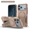 Compatible con Apple 18 Pro Max, Funda para Teléfono con Soporte Oculto Magnético Alemán, Cubierta Protectora Anticaídas para iPhone 16 14