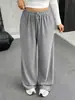 2026 Aliexpress Europeo y Americano Transfronterizo Otoño Comercio Exterior Nuevo Estilo Mujer Cintura con Cordón Rectos Casuales Holgados Pantalones