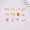 Decorações de arte de unha mini coração arco-íris nuvem estilo japonês, pequenos acessórios DIY de resina, acessórios para capa de celular, decorações de unha
