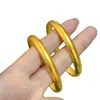 Pulseira de Alta Qualidade Artesanal Antiga de Lama com Coração de Lótus Sutra do Coração Ouro de Areia Luxo Acessível Simples Sólido Casamento Pulseira de Casamento
