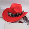 Chapéu Top Étnico Chapéu de Cowboy Ocidental Xizang Xizang Chapéu de Performance Chapéu de Lã Chapéu de Lã Retrô Centro-Europeu e Americano