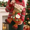 Nova meia de Natal, saco de presente decorativo, meia de presente de Natal para crianças, enfeite de árvore de Natal, enfeite de decoração de casa