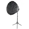 Softbox Parabólico Profundo de 70/90cm con Montura Bowens, Difusor de Luz Suave Octogonal y Cuadrado Profundo, Reflector con Rejilla