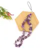 Cadena de Teléfono con Colgante de Perlas de Moda Estilo Ins Amatista Natural Piedra Triturada Correa para Teléfono Accesorios de Decoración DIY Venta al por Mayor