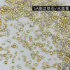 Rhinestones de circonita amarillo dorado para decoración de uñas, mini strass pequeños de color amarillo de fondo plano y forma irregular, efecto iluminador, accesorios de decoración de uñas ponibles