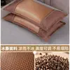 Almohada refrescante de verano, almohada de trigo sarraceno, núcleo de almohada de ratán helado de verano, un par de almohadas de bambú para adultos que protegen el cuello para ayudar a dormir