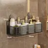 Estante de ventosa, instalación sin taladro, lavabo de baño, caja de almacenamiento de pared, limpiador de microondas