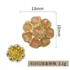 Botões de Liga de Zinco com Cristal Bordados à Mão com Pedras Preciosas Multicores, Botões Florais Vintage, Decoração de Roupas e Bolsas Estilo Chanel, Botões de Moda Dourados