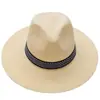 Sombrero de paja para hombre de verano sombrero de paja de copa plana sombrero para el sol sombrero de pescador sombrero al por mayor