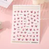 Arte de Uñas de Rosa Estilo Japonés Oro Caliente y Plata Letra Pegatinas para Arte de Uñas Pegatinas de Hadas Coloridas para Uñas