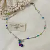 Collar de Cuentas Hecho a Mano Coreano de Color Contrastante Piedra Ojo de Gato Dopamina Cadena para Clavícula Fresca Dulce y Linda Primavera y Verano