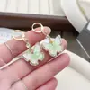 Brincos de Borboleta de Cristal Estilo Novo Primavera e Verão Pequenos Frescos Nicho Luxo Leve Design Versátil Brincos Brincos da Moda