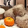 Otoño otoño escaparate accesorios de paisajismo de granja estufa de paja secado de té decoración de otoño cuadrado pajar