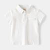 Camiseta de algodón de manga corta para niño polo infantil de verano para niña estilo coreano todo partido camisa de bebé de una pieza de moda entrega