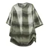 Camiseta de Manga Corta de Moda para Hombre Talla Plus Verano Nueva Marca Trendy, Suéter de Cuello Redondo Top para Hombre, Camisa Corta Tie-Dye