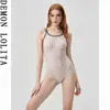 Traje de baño profesional de competición para mujer, modelo nuevo 2026 con estampado de mariposa del bosque, de una sola pieza, corte ligeramente cuadrado, adelgazante, traje de baño fresco y elegante para mujer