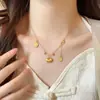 Novo Colar de Bênção do Ano do Zodíaco Chinês Paz e Suavidade para Mulheres, Corrente de Clavícula com Pingente de Fortuna de Alto Padrão Estilo Chinês de Luxo Leve