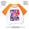 Camiseta de Manga Corta para Niñas Kpop Hunter Nueva Camiseta Básica Infantil Top de Manga Raglán para Niños Mayores