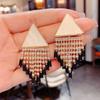 Brincos Triangulares Geométricos Exagerados Design Feminino Senso Atmosférico Moda Elegante Nicho Brincos 2024 Novos Brincos