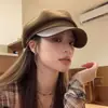 Boina para Mulheres, Versátil para Outono e Inverno, Afina o Rosto, Casual Street Artístico, Estilo Britânico Retrô, Chapéu Newsboy Painter