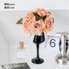 Sala de Transmisión en Vivo al por Mayor Taza de Vino para Cappuccino de Venta Caliente Flor Rosa Flor Artificial Flor Artificial Adornos Decorativos