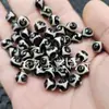 Contas de dente de tigre preto e branco contas jade contas soltas 8mm ágata pulseira colar acessórios contas artesanais