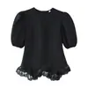 Camisas de Estilo Europeo y Americano Transfronterizas, Más Vendidas en Aliexpress, Moda Ins, Dulces y Versátiles