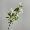 Flores Artificiais de Cravo de Sete Folhas, Lilás e Osmanthus para Paisagismo Natural Estilo Coreano, Casamentos e Arranjos Decorativos para Casa