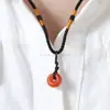 Joyería Jingdian Ágata Rojo del Sur Natural Colgante de Paz Ágata Natural Unisex Colgante de Jade Colgante Hebilla de Paz