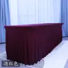 Toalha de Mesa Elástica de Fornecimento Especial 6 Casamento Banquete 6 PÉS Saia Sol Saia de Mesa Retangular com Saia Festa Toalha de Mesa à Prova de Manchas