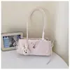 Bolsa de axila grande capacidade estilo coreano para mulheres, novo modelo 2026, bolsa de ombro plissada com estampa de bolinhas