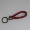 Chaveiro de Cordão de Couro Trançado de Alta Qualidade Cabeça Liga de Zinco Argola de Chaveiro Pingente Chave de Carro Atacado