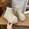 Botines Retro de Tacón Grueso 2025 Otoño e Invierno Nuevos Antideslizantes Estilizadores Botines de Suela Gruesa para Mujer
