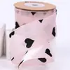 Patrón de Corazón de Melocotón de Puntos Flor de Ciruelo Mariposa Flocado Cinta de Nieve Cinta de Hilo de Nieve Accesorios para el Cabello Empaque de Flores Flor para Zapatos Cinta para Sombrero de Paja