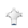 Compatible con teléfonos móviles Apple Android Huawei Typec. Adaptador OTG multifunción cuatro en uno compatible con lector de tarjetas TF.