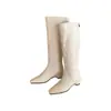 Botas de montar para mujer de estilo coreano de caña alta para aumentar la altura, nuevo modelo de otoño 2026, elegantes botas ajustadas con cremallera trasera