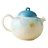 Juego de Té de Cerámica Blanca Mineral de Roca del Fabricante Tetera Hervidor de Agua para Té Olla con Filtro de Gama Alta Tetera Pequeña Tetera para Una Persona Olla Individual