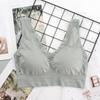 Nueva versión de talla grande, sexy, escote en V, hermosa espalda envuelta, pecho de encaje, tirantes anchos, top de tubo sin aro, ropa interior fruncida para mujeres