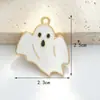 Halloween DIY Accesorios de Joyería Colgante de Aceite Goteando Calabaza Murciélago Fantasma Cráneo Ataúd Pintura en Aerosol Llavero Colgante