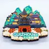 Ímãs de Geladeira de Metal de Guizhou, Lembranças Turísticas Culturais e Criativas, Artesanato da Área Cênica da Cachoeira Huangguoshu, Acessórios de Cabelo de Borboleta
