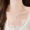 Collar de Perlas de Azúcar de Doble Capa para Mujer, Estilo Coreano, Gama Alta, Lujo Ligero, Cadena para Clavícula de Nicho, Accesorio Versátil y Elegante