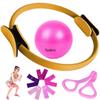 Anillo de Pilates y Yoga Numbwin Tpe600 Círculo Degradado Juego de Ocho Piezas Pelota de Yoga Extractor de Silicona Juego Transfronterizo