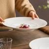 Plato Cerámico, Plato de Vajilla para el Hogar, Semilla de Hielo de Gama Alta, Tazón de Sopa de Porcelana Blanca Alta, Plato de Vajilla de Lujo Accesible, Plato de Sopa Creativo, Plato para Pasta