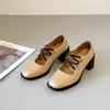 Versão em Couro ~ Sapatos Mary Jane Versáteis de Salto Alto Baixo com Bico Quadrado Estilo Retrô Francês, Salto Bloco, Bico Redondo e Tiras Cruzadas para Mulheres