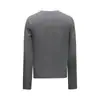 Camisa de malha com botões, gola redonda e mangas compridas, adequada para primavera e outono, marca INS de tendência europeia e americana, simples, cor sólida, camiseta básica casual
